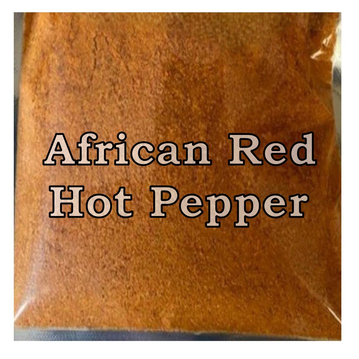african red hot pepper labeled